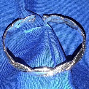 Brand New Silver Plated Interwoven Cuff Bracelet